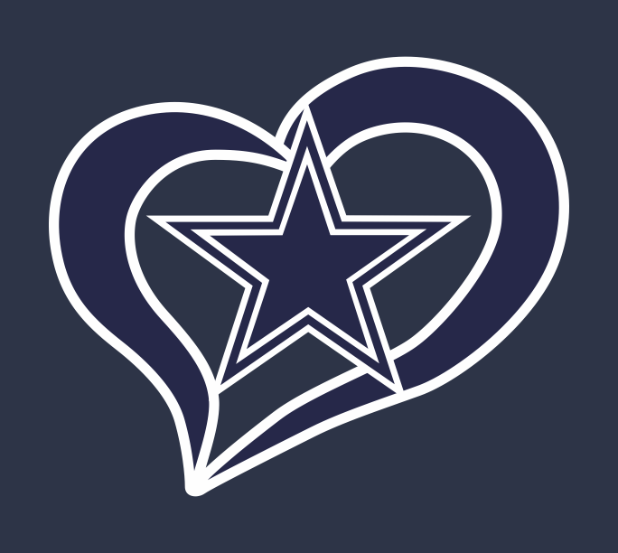 Dallas Cowboys Heart Logo vinyl decal